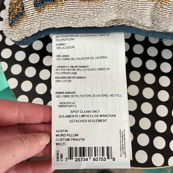 Manual Woodworkers Weavers Austin Texas Tapestry Accent Throw Pillow 11.5 x 8.5" - Picture 2 of 4